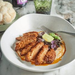 RECIPE: Crispy Lion’s Mane Katsu with Forbidden Cilantro Lime Rice