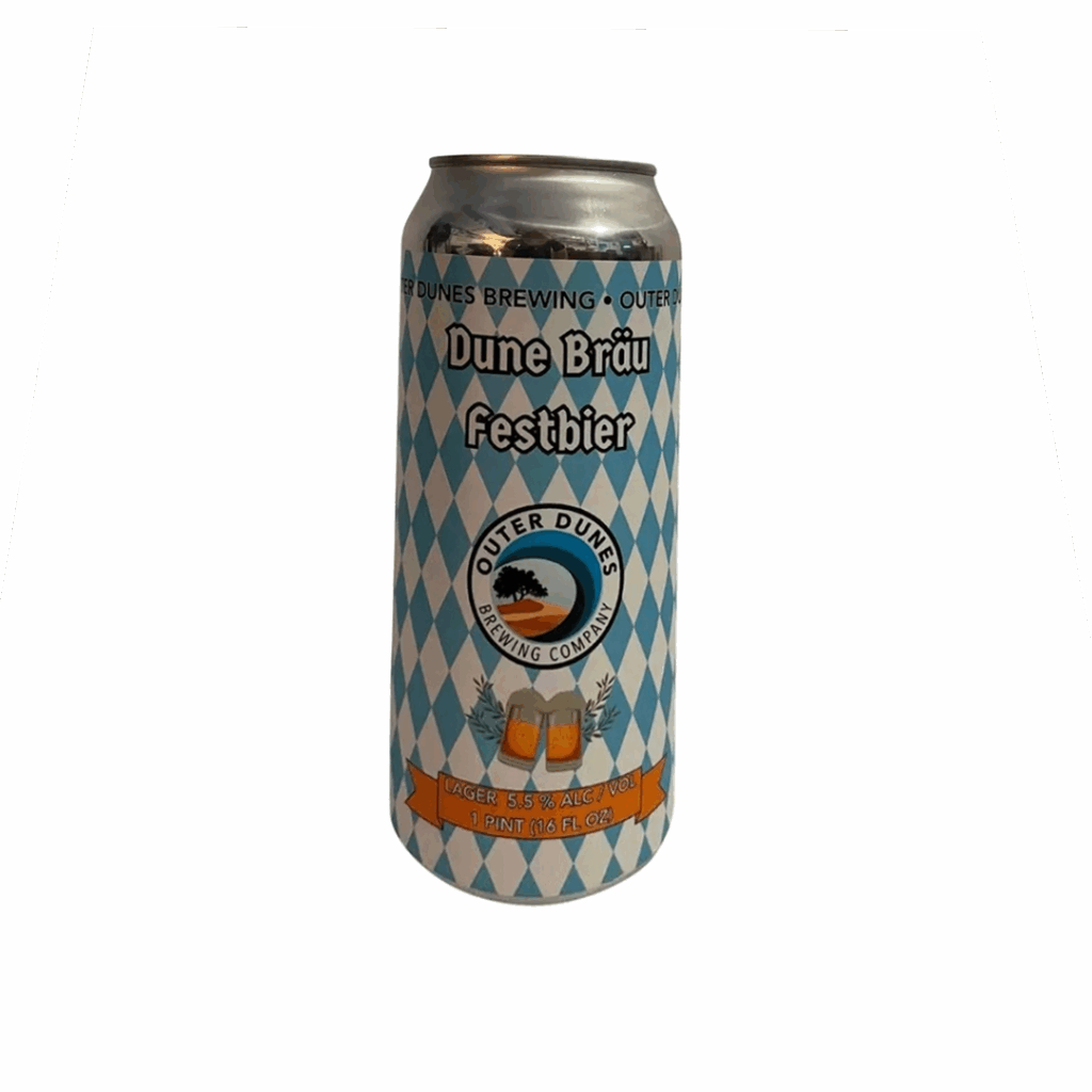 Golden Festbier Lager from Outer Dunes Brewing Company in a can